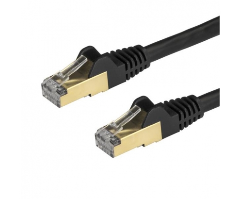 StarTech.com Cable de 3m de Red Ethernet RJ45 Cat6a Blindado STP - Cable sin Enganche Snagless - Negro