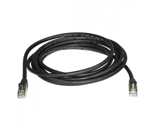 StarTech.com Cable de 3m de Red Ethernet RJ45 Cat6a Blindado STP - Cable sin Enganche Snagless - Negro