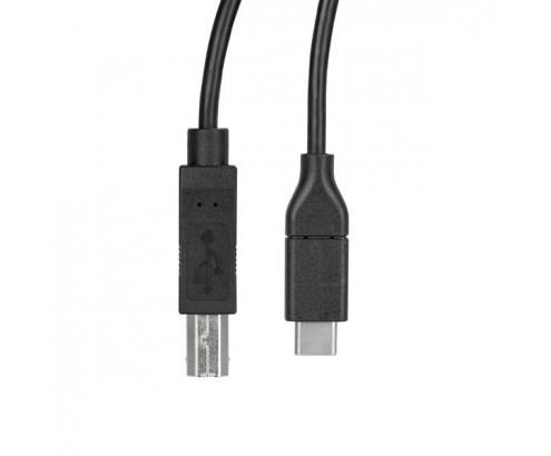 StarTech.com Cable de 3m USB-C a USB-B de Impresora - Cable Adaptador USB Tipo C a USB B negro