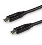 StarTech.com Cable de 3m USB-C a USB-C Macho a Macho con capacidad para Entrega de Alimentación de 5A - Cable de Carga USBC - Negro