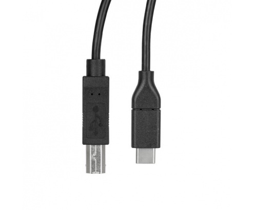 StarTech.com Cable de 50cm USB-C a USB-B de Impresora - Cable Adaptador negro