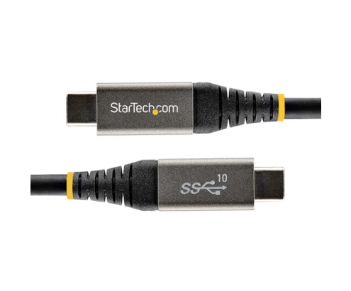 StarTech.com Cable de 50cm USB-C de 10Gbps - Cable USB Tipo C - Cable USB TipoC USB 3.1/3.2 Gen 2 - Con Carga por Entrega de Alimentación PD de 100W 