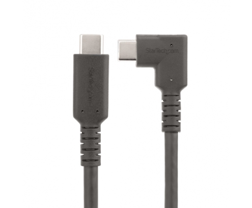 StarTech.com Cable de 50cm USB-C Resistente Acodado a la Derecha - USB 3.2 Gen 2 (10 Gbps) - Cable de Transferencia USB Tipo C - DP de Modo Alt 4K 60H