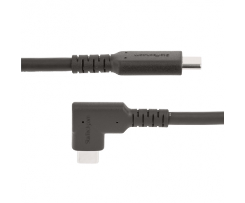 StarTech.com Cable de 50cm USB-C Resistente Acodado a la Derecha - USB 3.2 Gen 2 (10 Gbps) - Cable de Transferencia USB Tipo C - DP de Modo Alt 4K 60H