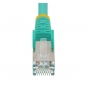 StarTech.com Cable de 5m de Red Ethernet CAT6a - Aguamarina - Low Smoke Zero Halogen (LSZH) - 10GbE - 500MHz - PoE++ de 100W - Snagless sin Pestillo -