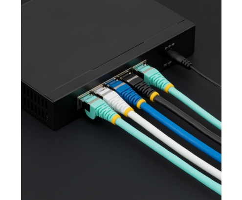 StarTech.com Cable de 5m de Red Ethernet CAT6a - Aguamarina - Low Smoke Zero Halogen (LSZH) - 10GbE - 500MHz - PoE++ de 100W - Snagless sin Pestillo -