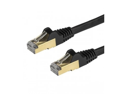 StarTech.com Cable de 5m de Red Ethernet CAT6a Negro RJ45 STP