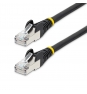 StarTech.com Cable de 7,5m de Red Ethernet CAT6a - Negro - Low Smoke Zero Halogen (LSZH) - 10GbE - 500MHz - PoE++ de 100W - Snagless sin Pestillo - RJ