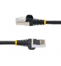 StarTech.com Cable de 7,5m de Red Ethernet CAT6a - Negro - Low Smoke Zero Halogen (LSZH) - 10GbE - 500MHz - PoE++ de 100W - Snagless sin Pestillo - RJ
