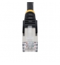 StarTech.com Cable de 7,5m de Red Ethernet CAT6a - Negro - Low Smoke Zero Halogen (LSZH) - 10GbE - 500MHz - PoE++ de 100W - Snagless sin Pestillo - RJ