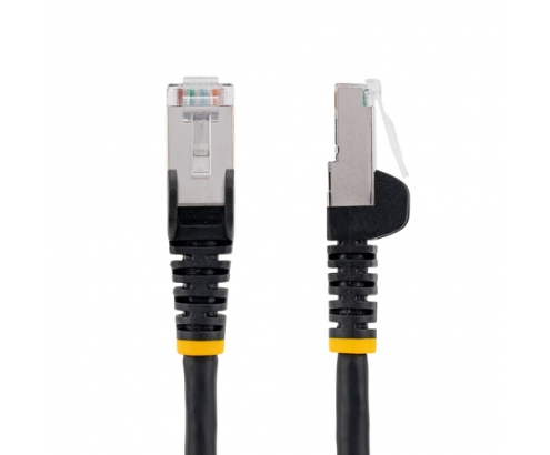StarTech.com Cable de 7,5m de Red Ethernet CAT6a - Negro - Low Smoke Zero Halogen (LSZH) - 10GbE - 500MHz - PoE++ de 100W - Snagless sin Pestillo - RJ