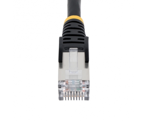 StarTech.com Cable de 7,5m de Red Ethernet CAT6a - Negro - Low Smoke Zero Halogen (LSZH) - 10GbE - 500MHz - PoE++ de 100W - Snagless sin Pestillo - RJ