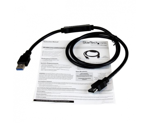 StarTech.com Cable de 91cm Adaptador USB 3.0 a eSATA para Disco Duro o SSD - SATA de 6 Gbps negro 