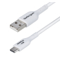 StarTech.com Cable de Carga USB-A a USB-C Blanco de 2m - Cable de Carga USB Tipo C - Carga Rápida de 3A - Cable de Transferencia de Datos USB 2.0 - T
