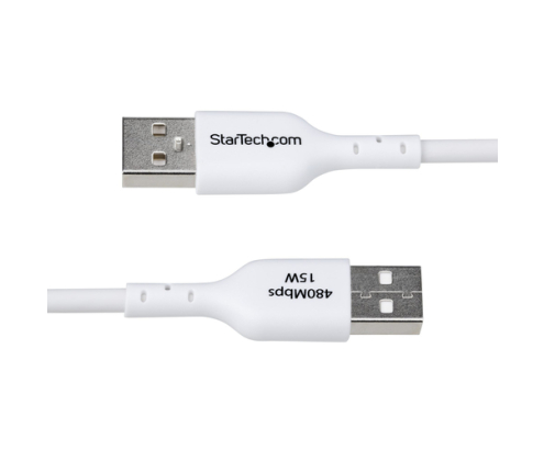 StarTech.com Cable de Carga USB-A a USB-C Blanco de 2m - Cable de Carga USB Tipo C - Carga Rápida de 3A - Cable de Transferencia de Datos USB 2.0 - T