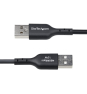 StarTech.com Cable de Carga USB-A a USB-C de 15cm - Cable Cargador USB-A a USB Tipo C - Cable USB 2.0 - 3A - Recubrimiento de TPE - Cable de Sincroniz