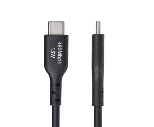 StarTech.com Cable de Carga USB-A a USB-C de 15cm - Cable Cargador USB-A a USB Tipo C - Cable USB 2.0 - 3A - Recubrimiento de TPE - Cable de Sincroniz