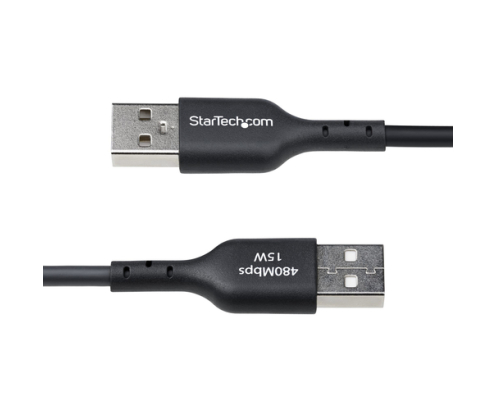 StarTech.com Cable de Carga USB-A a USB-C de 30cm - Cable Cargador USB-A a USB Tipo C - Cable USB 2.0 - 3A - Recubrimiento de TPE - Cable de Sincroniz
