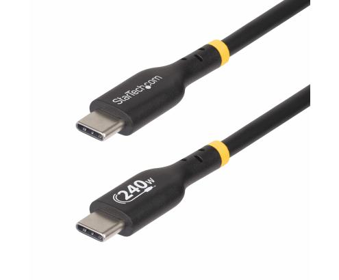 StarTech.com Cable de Carga USB-C de 1m - Cable USB Tipo C - Certificación USB-IF - PD de 240W EPR - Cable USB 2.0 USB-C de Carga para Portátiles -