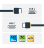 StarTech.com Cable de Carga USB-C de 3m - Cable USB Tipo C - Certificación USB-IF - PD de 240W EPR - Cable USB 2.0 USB-C de Carga para Portátiles - 