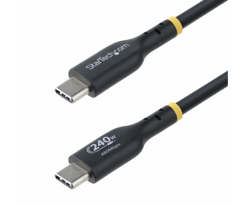 StarTech.com Cable de Carga USB-C de 4m - Cable USB Tipo C - Certificación USB-IF - PD de 240W EPR - Cable USB 2.0 USB-C de Carga para Portátiles -