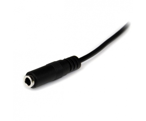 StarTech.com Cable de Extensión Alargador de Auriculares Mini-Jack 3,5mm Estéreo Macho a Hembra - Delgado - 2m Negro