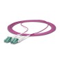 StarTech.com Cable de Fibra Óptica Multimodo OM4 LC a LC UPC de 1m - 50/125µm - 40G/100G - Violeta Érica - LOMMF/VCSE - Cable Uniboot de Fibra - Cl