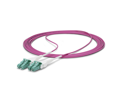 StarTech.com Cable de Fibra Óptica Multimodo OM4 LC a LC UPC de 1m - 50/125µm - 40G/100G - Violeta Érica - LOMMF/VCSE - Cable Uniboot de Fibra - Cl