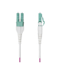 StarTech.com Cable de Fibra Óptica Multimodo OM4 LC a LC UPC de 2m - 50/125µm - 40G/100G - Violeta Érica - LOMMF/VCSE - Cable Uniboot de Fibra - Cl