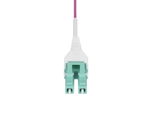 StarTech.com Cable de Fibra Óptica Multimodo OM4 LC a LC UPC de 2m - 50/125µm - 40G/100G - Violeta Érica - LOMMF/VCSE - Cable Uniboot de Fibra - Cl