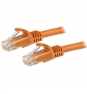 StarTech.com Cable de red Cat6 Ethernet RJ45 sin Enganches UTP 24AWG - 1.5m Naranja 