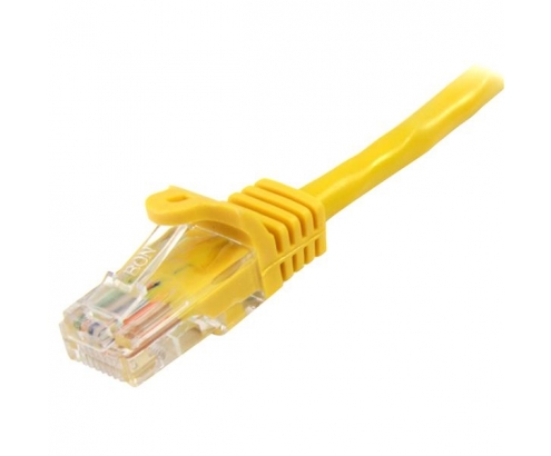 StarTech.com Cable de Red de 0,5m Amarillo Cat5e Ethernet RJ45 sin Enganches