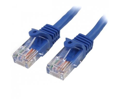 StarTech.com Cable de Red de 0,5m Azul Cat5e Ethernet RJ45 sin Enganches