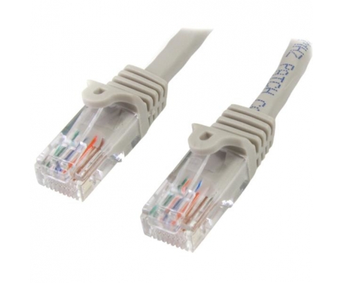 StarTech.com Cable de Red de 0,5m Gris Cat5e Ethernet RJ45 sin Enganches