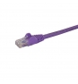 StarTech.com Cable de Red de 0,5m Púrpura Cat6 UTP Ethernet Gigabit RJ45 sin Enganches - N6PATC50CMPL