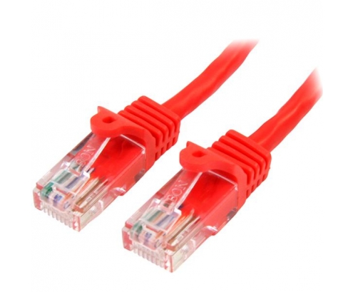 StarTech.com Cable de Red de 0,5m Rojo Cat5e Ethernet RJ45 sin Enganches
