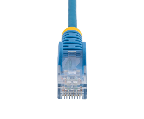 StarTech.com Cable de Red Ethernet CAT6 Delgado sin Enganches Azul de 10m - Cable RJ45 Snagless Slim de 28AWG - Alambre de Cobre Puro - PoE 100W - con