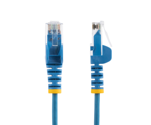 StarTech.com Cable de Red Ethernet CAT6 Delgado sin Enganches Azul de 5m - Cable RJ45 Snagless Slim 28AWG - Alambre de Cobre Puro - PoE 100W - con Ali