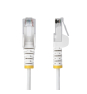 StarTech.com Cable de Red Ethernet CAT6 Delgado sin Enganches Blanco de 3m - Cable RJ45 Snagless Slim 28AWG - Alambre de Cobre Puro - PoE 100W - con A