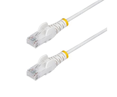 StarTech.com Cable de Red Ethernet CAT6 Delgado sin Enganches Blanco de 5m - Cable RJ45 Snagless Slim 28AWG - Alambre de Cobre Puro - PoE 100W - con A