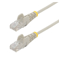 StarTech.com Cable de Red Ethernet CAT6 Delgado sin Enganches Gris de 5m - Cable RJ45 Snagless Slim 28AWG - Alambre de Cobre Puro - PoE 100W - con Ali