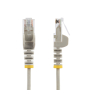 StarTech.com Cable de Red Ethernet CAT6 Delgado sin Enganches Gris de 5m - Cable RJ45 Snagless Slim 28AWG - Alambre de Cobre Puro - PoE 100W - con Ali