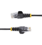 StarTech.com Cable de Red Ethernet CAT6 Delgado sin Enganches Negro de 5m - Cable RJ45 Snagless Slim 28AWG - Alambre de Cobre Puro - PoE 100W - con Al