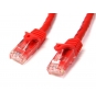 StarTech.com Cable de Red Ethernet Cat6 Sin Enganche de 5m Rojo - Cable Patch Snagless RJ45 UTP - N6PATC5MRD