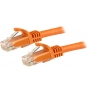 StarTech.com Cable de Red Ethernet Cat6 Snagless de 3m Naranja - Cable Patch RJ45 UTP - N6PATC3MOR