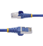 StarTech.com Cable de Red Ethernet CAT8 Azul de 1m - Snagless - sin Pestillo - 25G/40G - 2000MHz - PoE++ de 100W - 26AWG - S/FTP - Alivios de Tensión