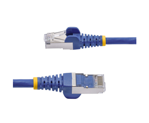 StarTech.com Cable de Red Ethernet CAT8 Azul de 1m - Snagless - sin Pestillo - 25G/40G - 2000MHz - PoE++ de 100W - 26AWG - S/FTP - Alivios de Tensión