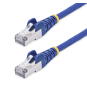 StarTech.com Cable de Red Ethernet CAT8 Azul de 2m - Snagless - sin Pestillo - 25G/40G - 2000MHz - PoE++ de 100W - 26AWG - S/FTP - Alivios de Tensión