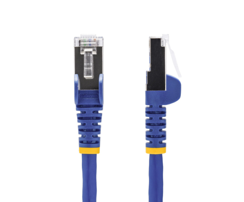 StarTech.com Cable de Red Ethernet CAT8 Azul de 2m - Snagless - sin Pestillo - 25G/40G - 2000MHz - PoE++ de 100W - 26AWG - S/FTP - Alivios de Tensión