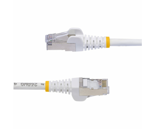 StarTech.com Cable de Red Ethernet CAT8 Blanco 5m - Snagless - sin Pestillo - 25G/40G - 2000MHz - PoE++ 100W - 26AWG - S/FTP - Alivios de Tensión - A